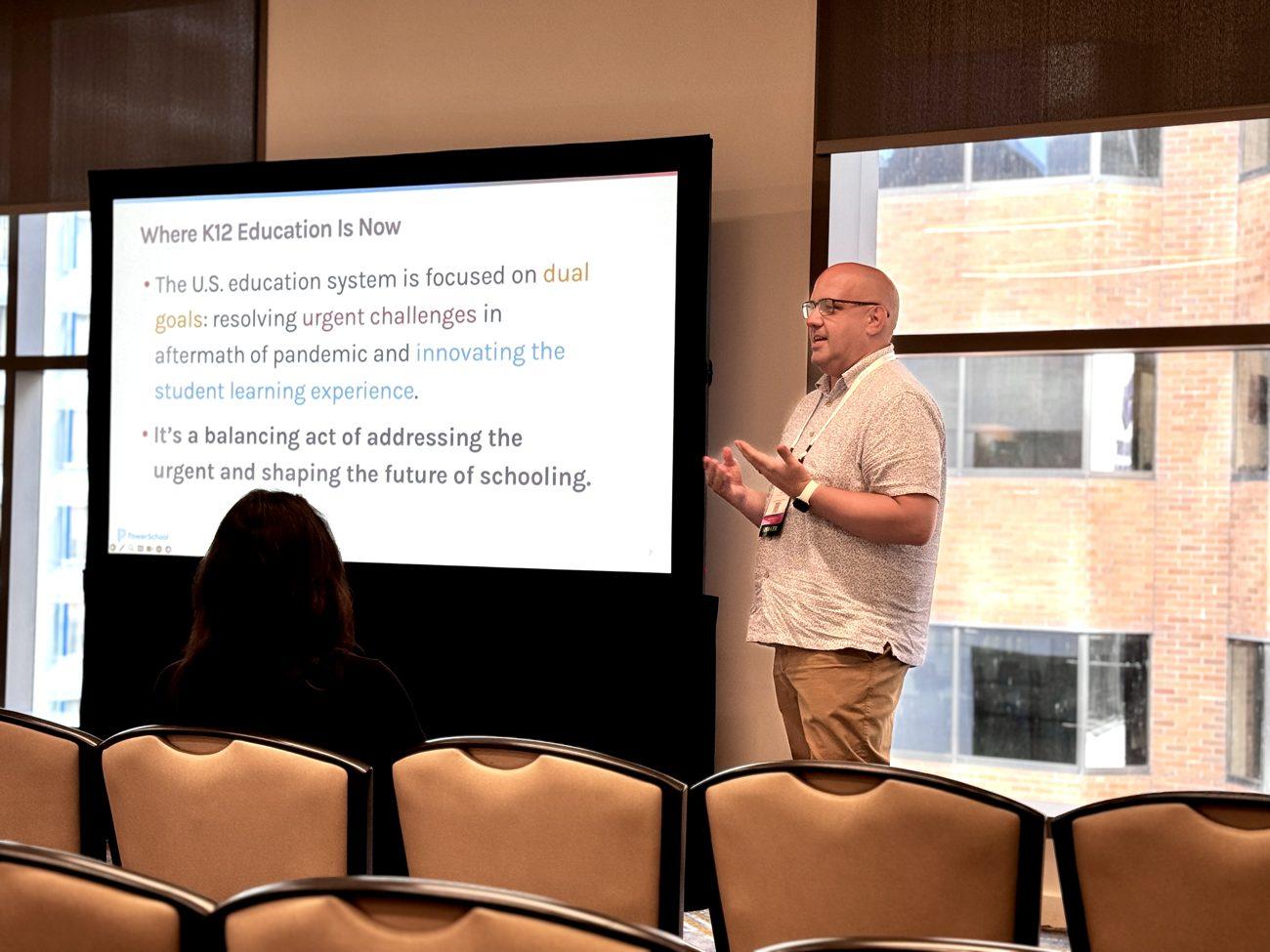 Kris Hagel leading a workshop session